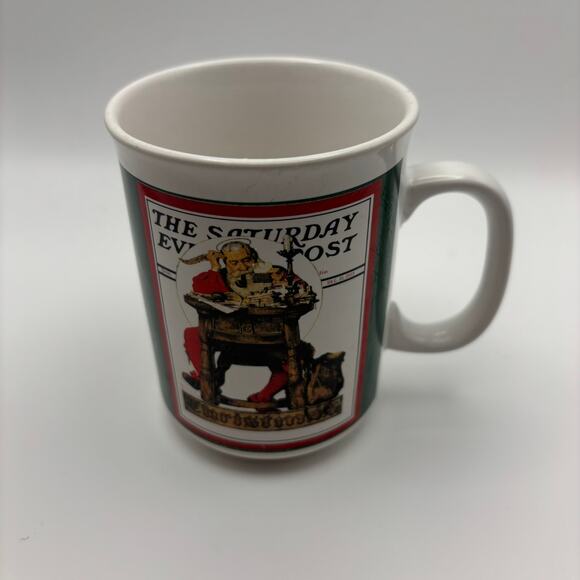 Lot of 3 Norman Rockwell Saturday Evening Post Christmas Mugs Cups Westwood - Picture 12 of 15